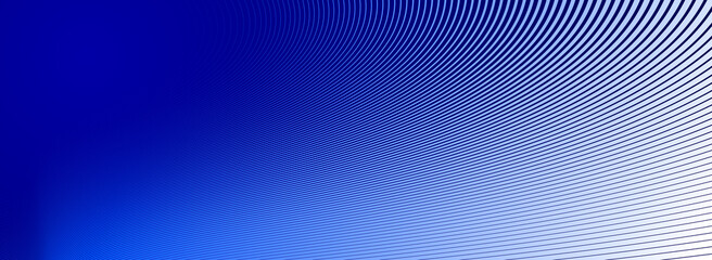 Blue lines in 3D perspective vector abstract background, dynamic linear minimal design, wave lied pattern in dimensional and movement.