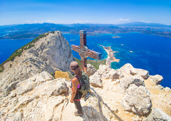 Isola di Tavolara in Sardegna (Italy) - The worderful mountain island in Sardinia region, with...