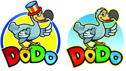 Dodo Bird Cartoon Mascot Logo Icon