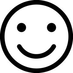 smile vector icon - linear and minimalist style.