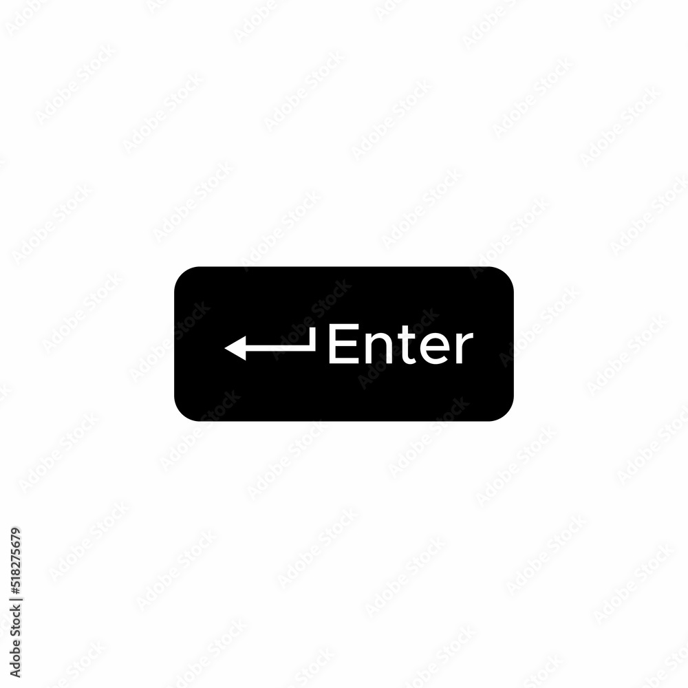 Poster enter button icon vector in clipart style