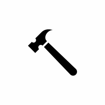 Hammer icon vector in clipart style
