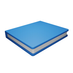 Closed book 3d rendering isometric icon.