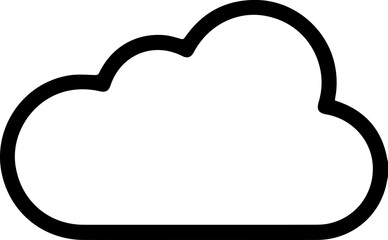 cloud vector icon - minimalist and linear style.