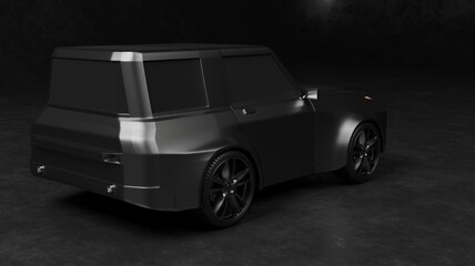 Fototapeta na wymiar Metallic sport SUV car concept model render 3D rendering vehicle wallpaper backgrounds