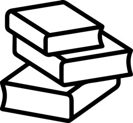 books vector icon - linear minimalist style.