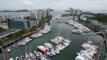 Sentosa, Singapore - July 14, 2022: The Landmark Buildings and Tourist Attractions of Sentosa...