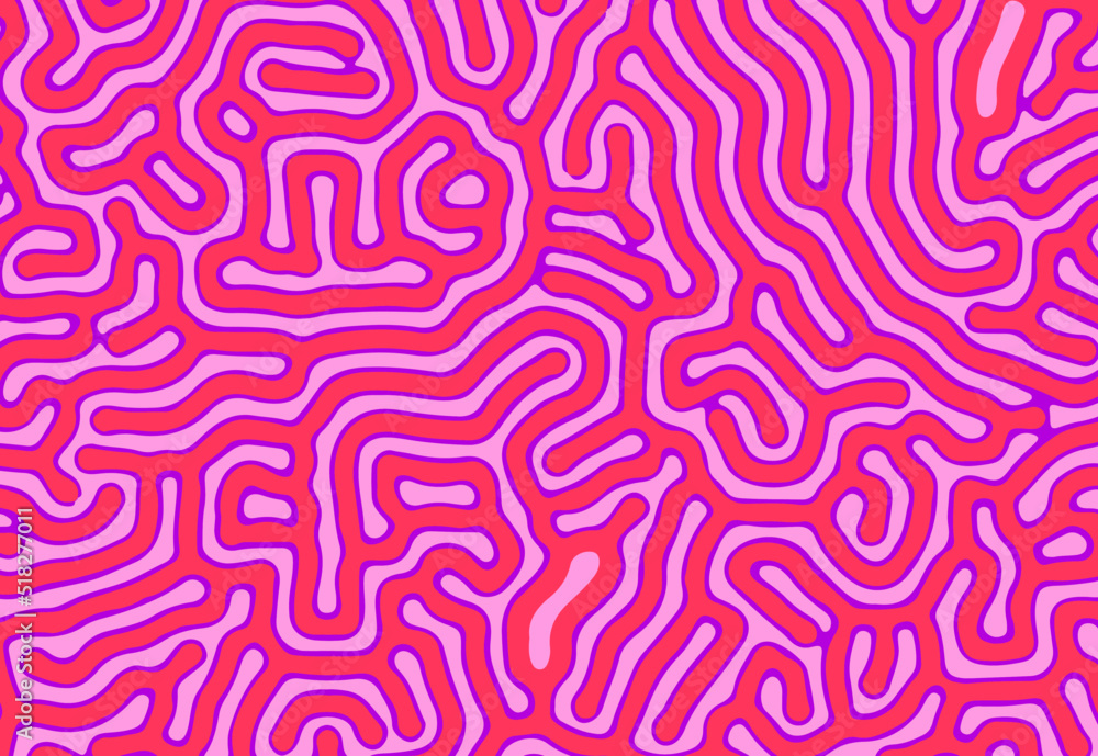 Poster reaction diffusion organic pattern. generative art design.