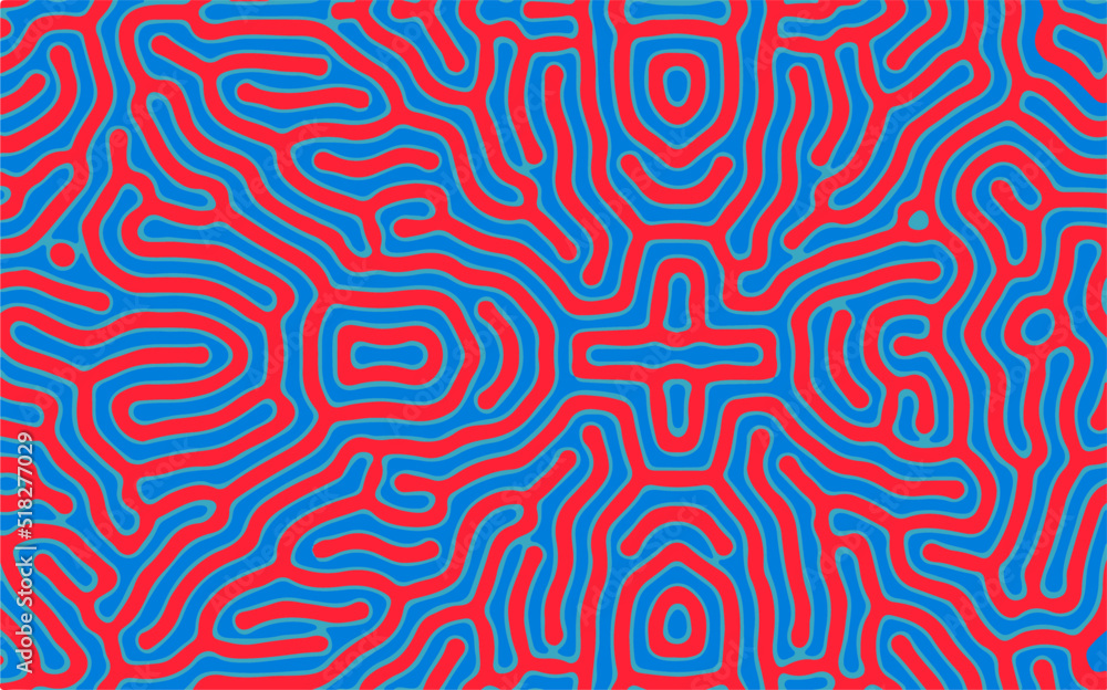 Poster reaction diffusion organic pattern. generative art design.