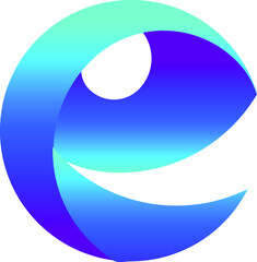 E unique alphabet letter logo for business. Creative corporate identity and lettering . Company branding icon design.