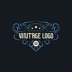 vintage logo. vintage label. vintage ornament. vintage color. vintage logo template.