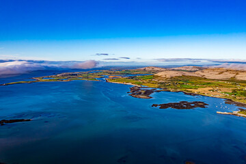 Ireland from above | Irish Coast, the Sea and the Village Ballyvaughan