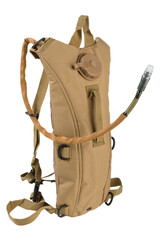 army drinking system for a soldier, a backpack with a water tank and a hose, on a white background