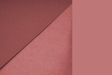  Textured and plain brown peach sheet papers forming two triangles and vertical blank rectangle for creative cover designing