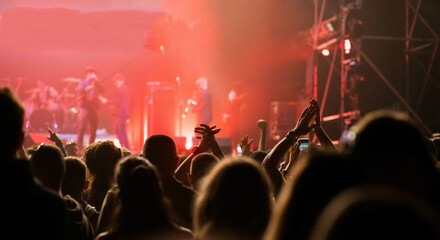 crowd at concert - summer music festival