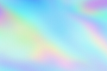 Fototapeta na wymiar Abstract pastel holographic blurred grainy gradient background texture. Colorful digital grain soft noise effect pattern. Lo-fi multicolor vintage retro design.