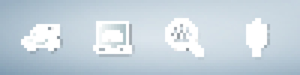 Set Taxi car insurance, mobile app, Search taxi and Traffic light. Paper art style. Vector