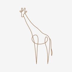 giraffe vector design line art illustration © SYKB Artwork