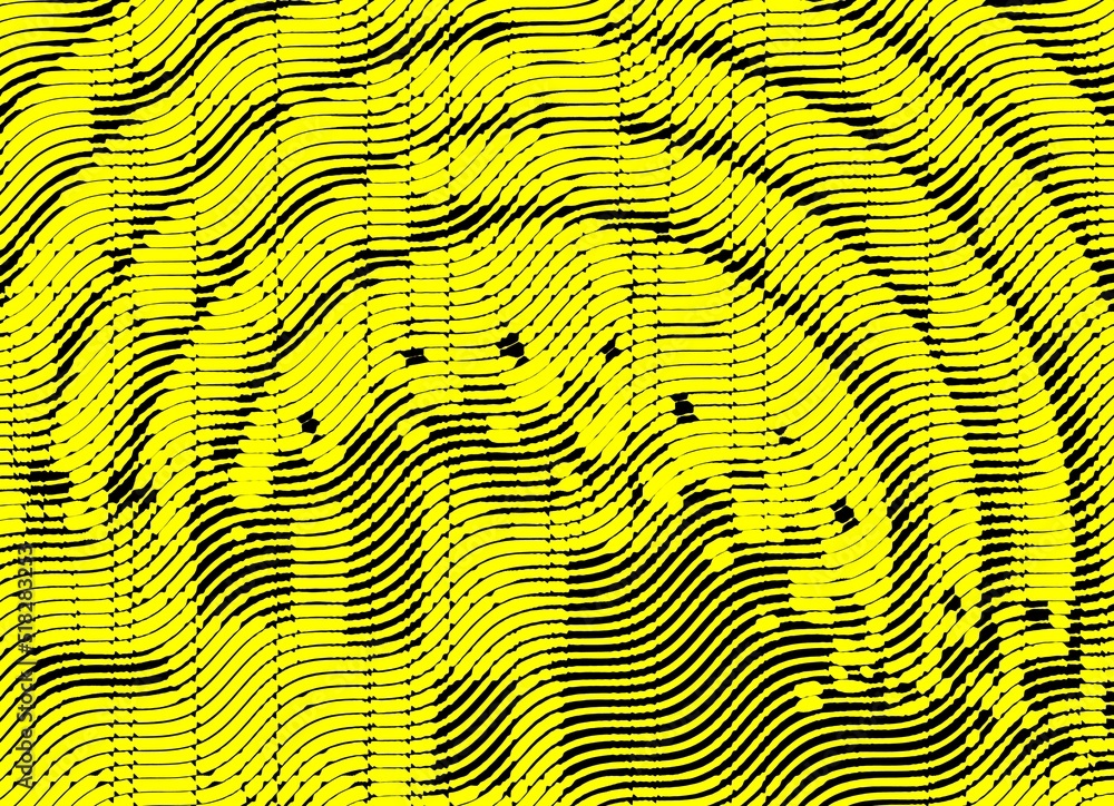 Poster patterns and grid designs in yellow gold halftone style design wavy diagonal lines