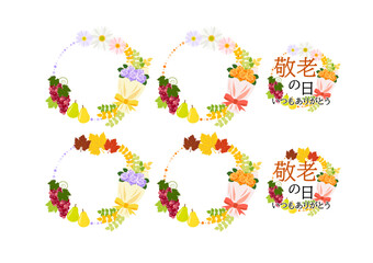 秋のリースフレームセット