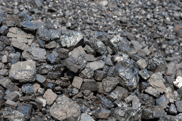 Natural black coals for the background. Industrial coals.