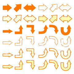 Arrow-2シンプルな矢印のベクターイラストセット