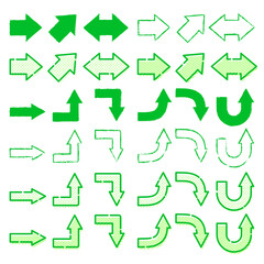 シンプルな矢印のベクターイラストセット