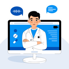 doctor's consultation online, doctor online, remote doctor's consultation, doctor's courses online, doctor and nurse, doctor and nurse work together	