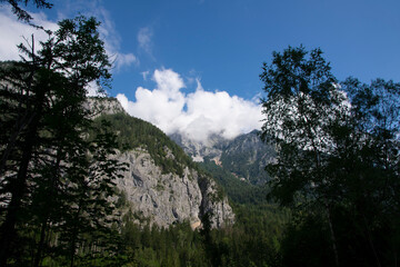 Italian Apennines, mountain in the clouds