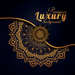 Luxury mandala background with golden arabesque pattern arabic islamic east style. Ornamental luxury mandala pattern background