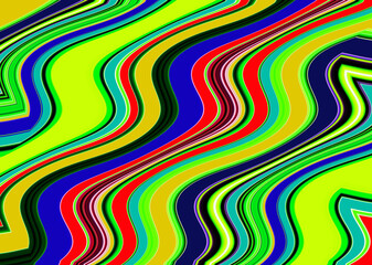 Abstract and contemporary digital art multi-coloured design