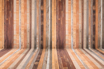 empty wooden planks wall perspective floor room interior background