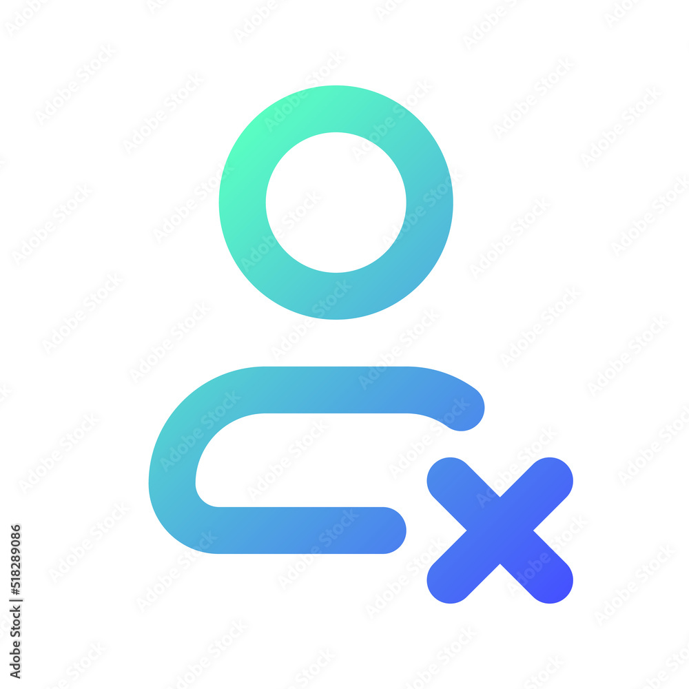 Poster delete contact pixel perfect gradient linear ui icon. remove account. address book. wipe phone numbe