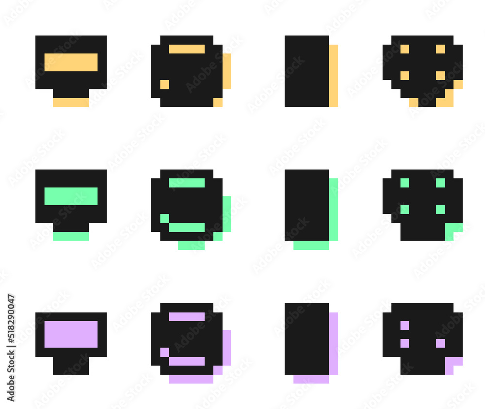 Poster set line mobile gaming, computer monitor, vs versus battle and power button icon. vector