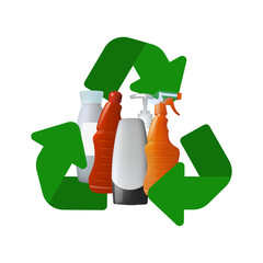 The plastic recycle symbols set vector illustration.