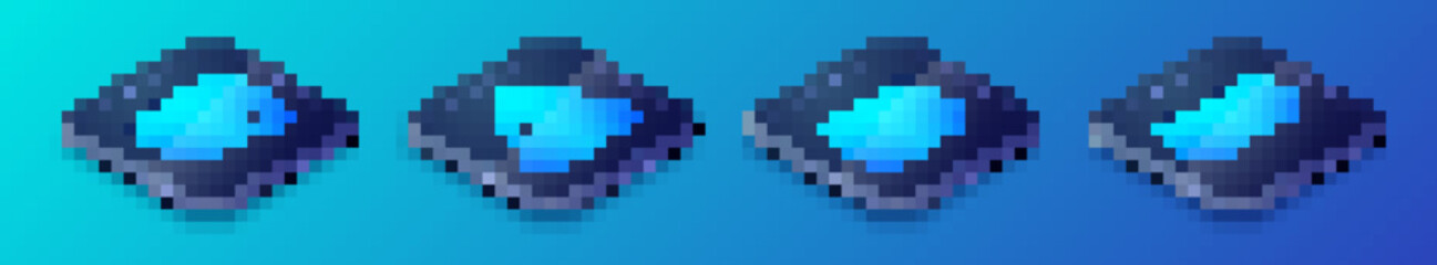 Set Isometric line Video chat conference, and Meeting icon. Vector