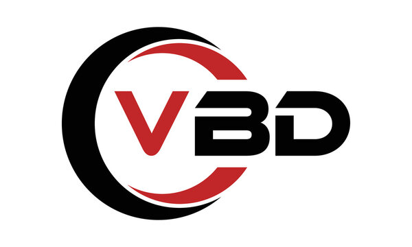 VBD swoosh three letter logo design vector template | monogram logo | abstract logo | wordmark logo | letter mark logo | business logo | brand logo | flat logo | minimalist logo | text | word | symbol