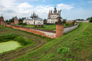 View of the Yuryev Kremlin (Archangel Michael Yurievsky Monastery), the city of Yuryev-Polsky, one...