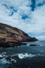 Rock cliffs facing the Atlantic Ocean