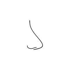 Nose vector icon human. Breathing nose.