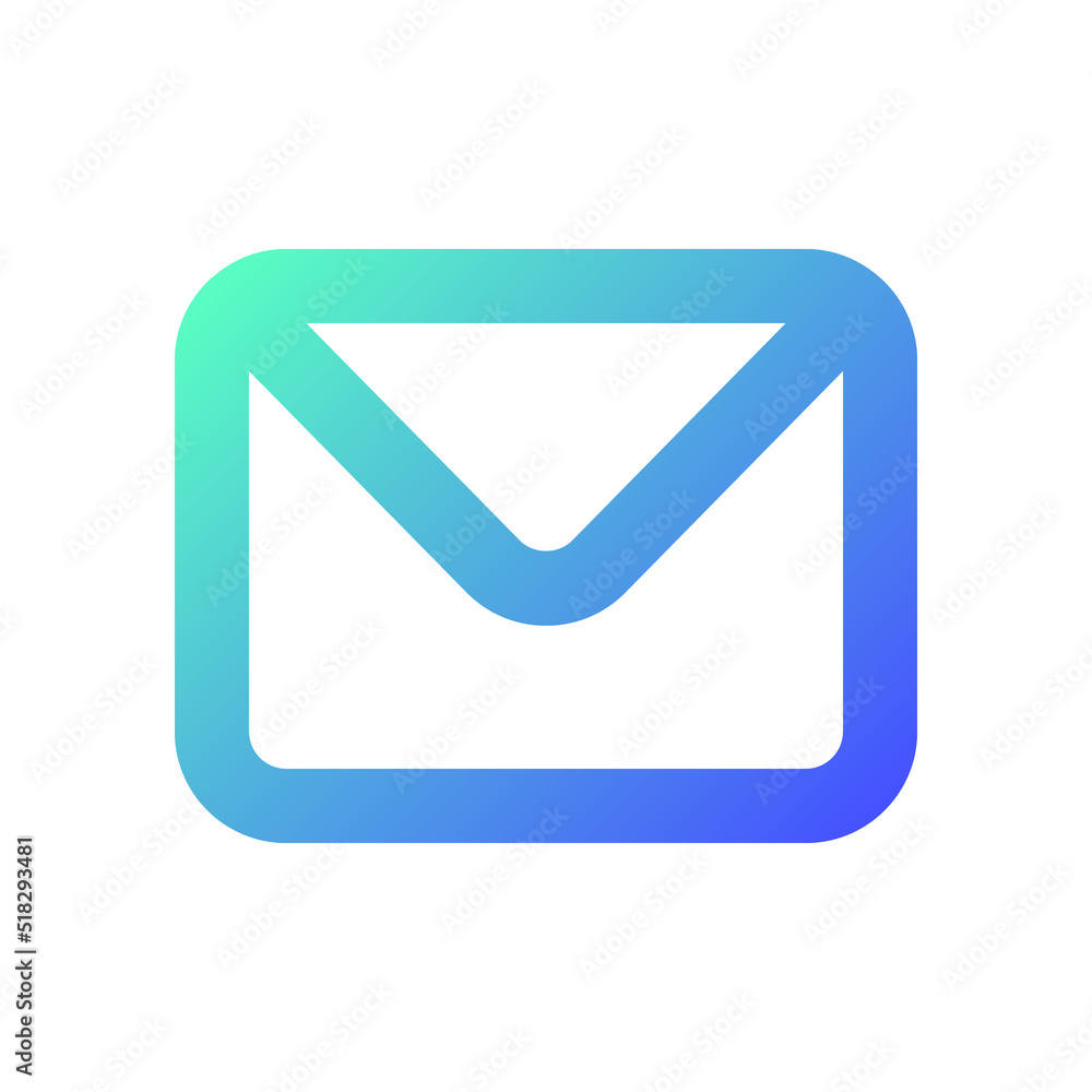 Poster unread message pixel perfect gradient linear ui icon. text messaging service. communication app. lin