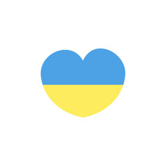 Hearts with the Ukrainian Flag. Vector illustration
