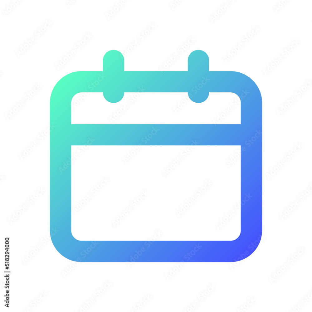 Poster calendar pixel perfect gradient linear ui icon. reminder application. scheduling. making appointment