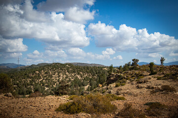 un paysage désertique en Tunisie	