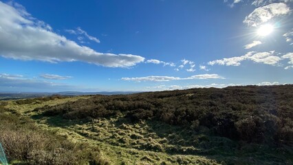 Welsh hills on a sunny winters day