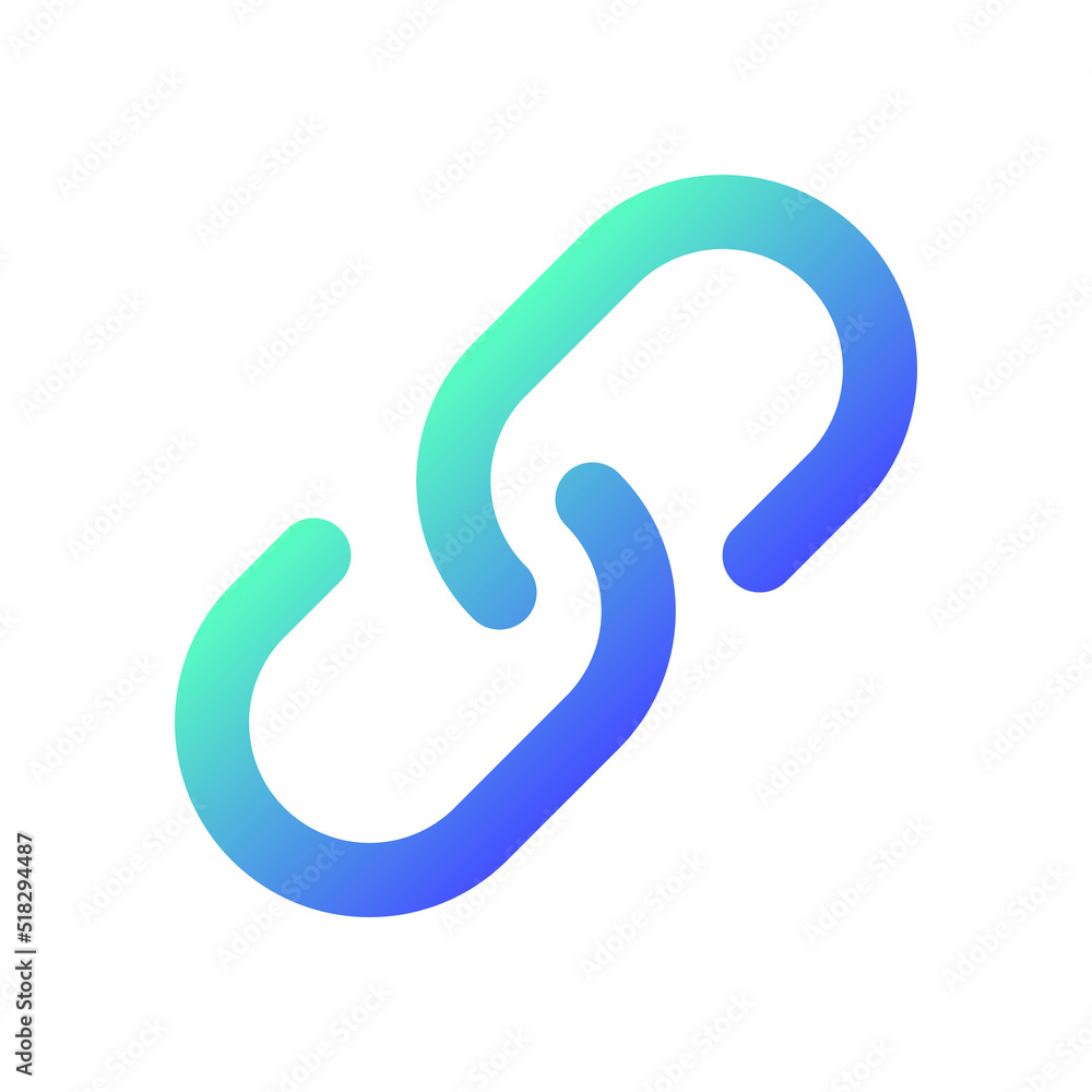 Poster resources and links pixel perfect gradient linear ui icon. sharing on social media. linking chain. l