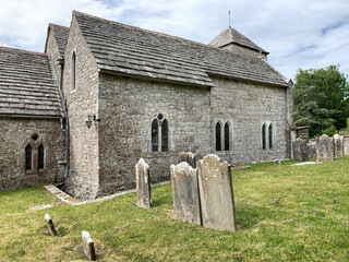 Exterior view of St Peter's Church in the village Church Knowle, Isle of Purbeck, Dorset, England, UK