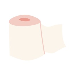 Toilet paper roll. Vector hand drawn element.