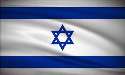 Elegant realistic Israel flag background. Israel Independence Day design