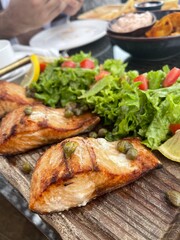 grilled fish on a grill